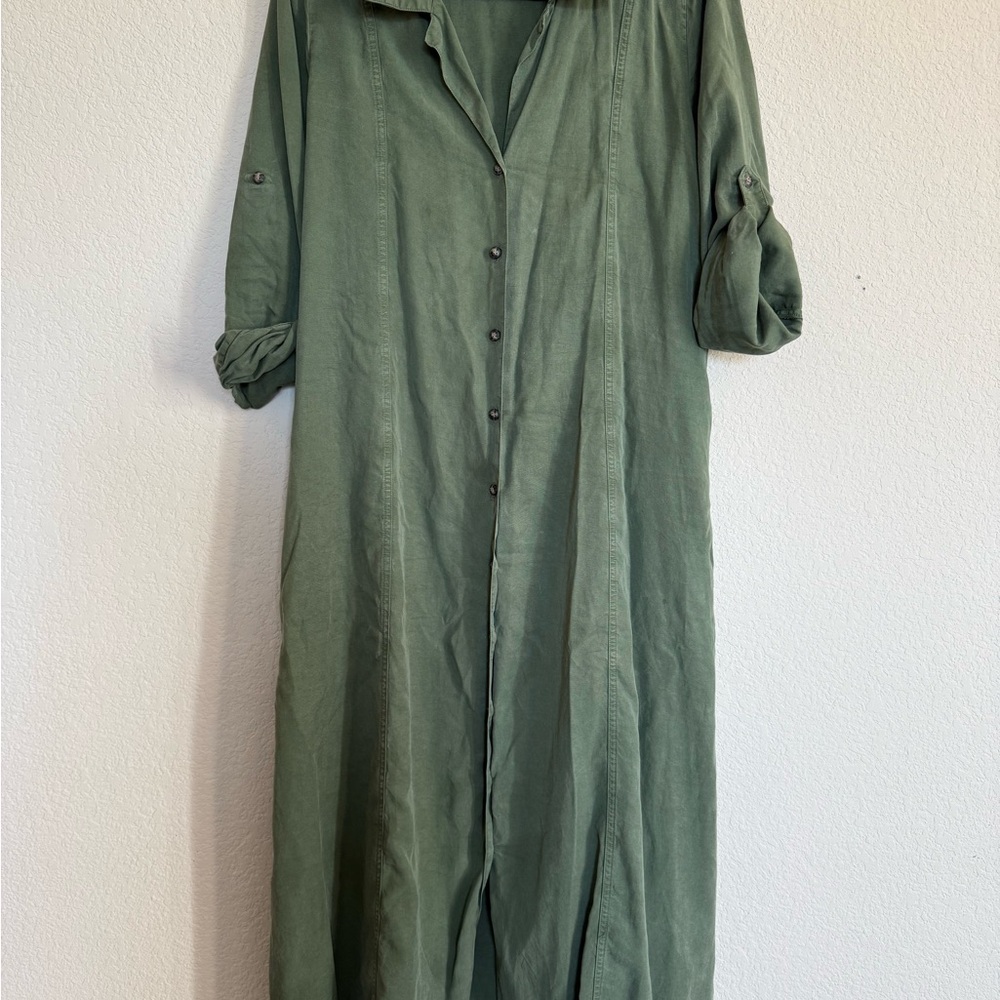 Isabella Oliver Olive Green Maternity Dress